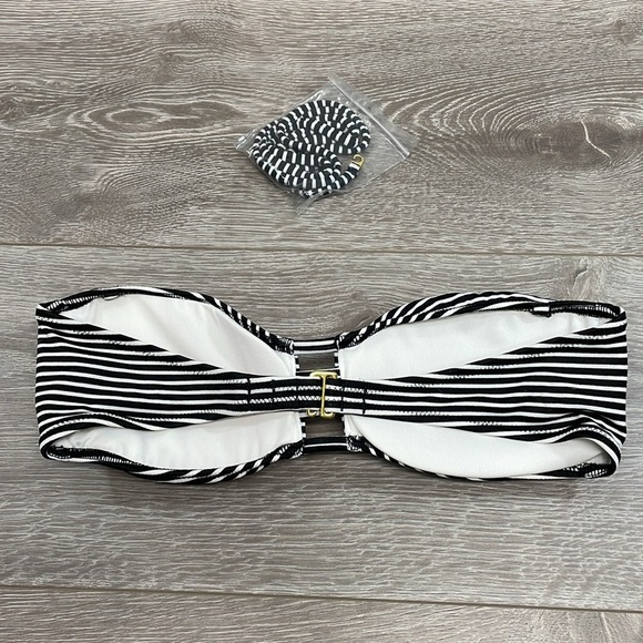 NWOT Victoria’s Secret The Bow Bikini Side Tie Bottom and Strappy Bandeau Top M - Picture 10 of 16